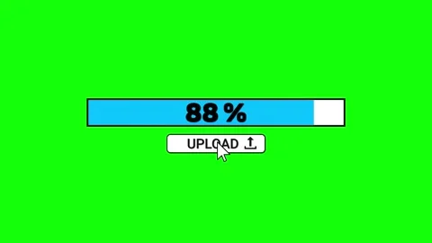 Animated Pixel Art Progress Bar on Green Screen Stockbeeldmateriaal 306637250