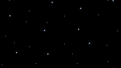 Animated pixel art space background. Glowing stars moving vertically seamless Stock Footage 273861809