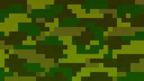 Animated pixel camouflage background of several shades of green Stock Footage 179691716