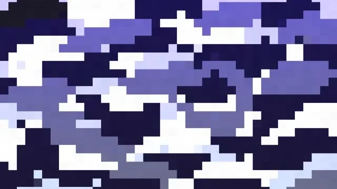 Animated pixel camouflage background of several shades of blue Stock Footage 182455741