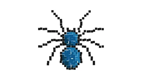 Animated Pixel icon. Eight legged poison... | Stock Video | Pond5