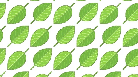 Animated pixel leaf pattern. Eco background pixel art for 8-bit video game Stock Footage 306594659