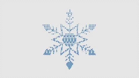 Animated pixel snowflake icon with ice effect Stock Footage 295335734