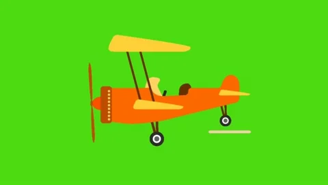 Animated plane Stock Footage 222735336