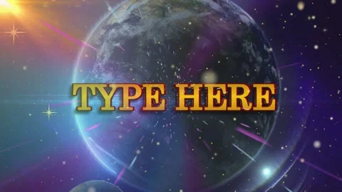 Animated planet earth background with glowing stars and space particles for Video stock 346208554
