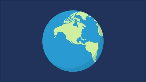 Animated planet earth globe spin Stock Footage 124357282