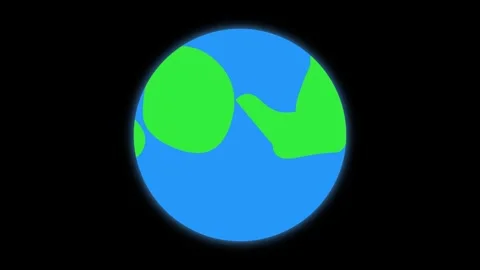 Animated planet Earth rotating graphic Stock Footage 345013568