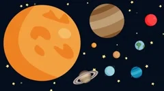 Cartoon Animation of the Planets of the ... | Stock Video | Pond5