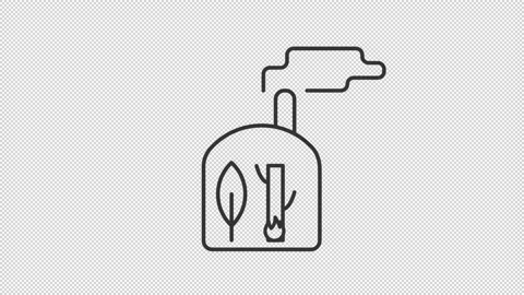 Animated plant linear icon Video stock 232611220