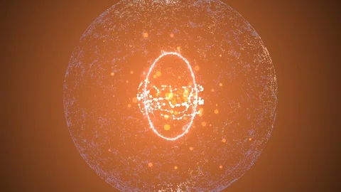 Animated plasma ball effect of a powerful and spiritual plexus elements and Stock Footage 123805700