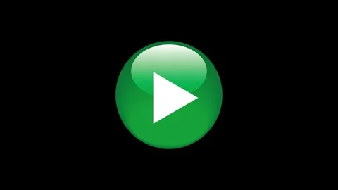 Animated play and pause 3D buttons isolated on black background 4k animation Stock Footage 288365072