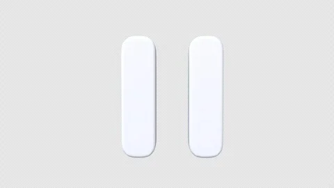 Animated play and pause stop button icon Concept 3d animation with alpha ch.. Stock Footage 303066776