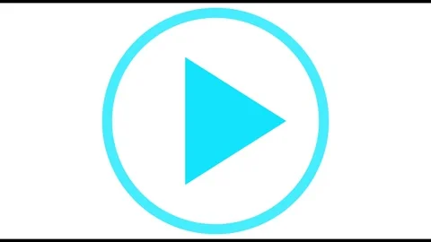 Animated Play Button Icon on White Background Vídeos de archivo 334371122