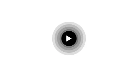 Animated play button, play saymbol icon with wave design animation on backg.. Stock Footage 336549356