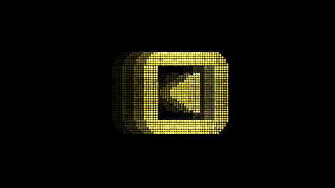 Animated Play Video LED Icon Loop Modules for edit with alpha Stock Footage 84177014