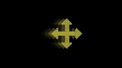Animated Play Video LED Icon Loop Modules for edit with alpha Stock Footage 84190033
