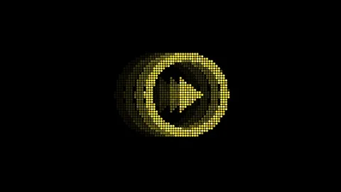 Animated Play Video LED Icon Loop Modules for edit with alpha Stock Footage 84190868