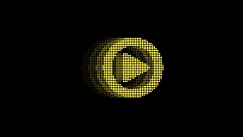 Animated Play Video LED Icon Loop Modules for edit with alpha Stock Footage 84191047