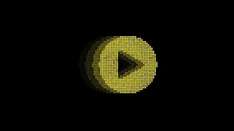 Animated Play Video LED Icon Loop Modules for edit with alpha Stock Footage 84193648