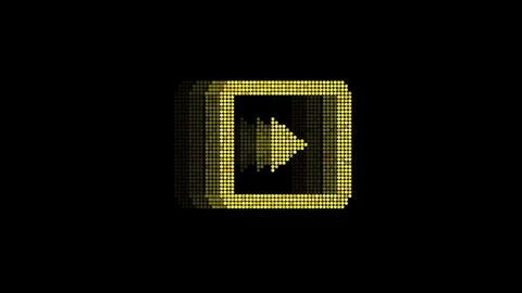 Animated Play Video LED Icon Loop Modules for edit with alpha Stock Footage 84194254