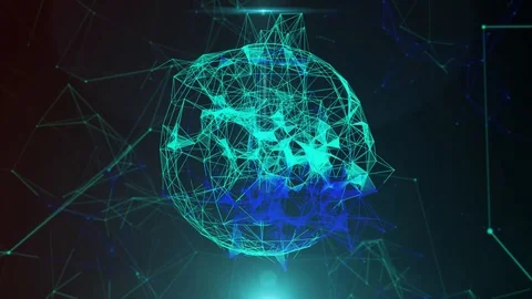 Animated Plexus Futuristic Background Video Stock Footage 126741569