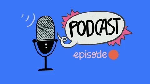 Animated podcast cover Stock Footage 153970112