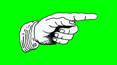 Animated pointing hands Stockbeeldmateriaal 18157280