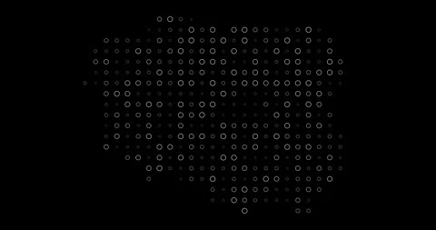 Animated Poland Map With Tech Dots Stock Footage 311956649
