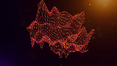 Animated Poland Neural Network Technology Map Visualization Sequence Stock Footage 337394214