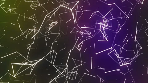 Animated Polygonal Lines and Dotes Geometric Molecular Background Stock Footage 90726843