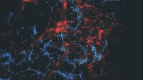 Animated Polygonal Lines And Dotes Geometric Abstract Background Stock Footage 99399261