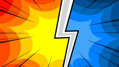 Animated pop art background for intro of your versus video. 스톡 동영상 334631988