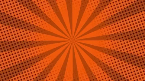 Animated Pop Art Background in Orange Color Video stock 304011004
