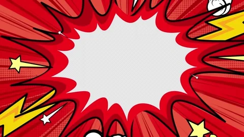 An animated pop art-style frame for video or photo. 스톡 동영상 320337884