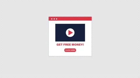 Animated Pop-up Window Displaying a Promotional Video Advertisement 스톡 동영상 337442878
