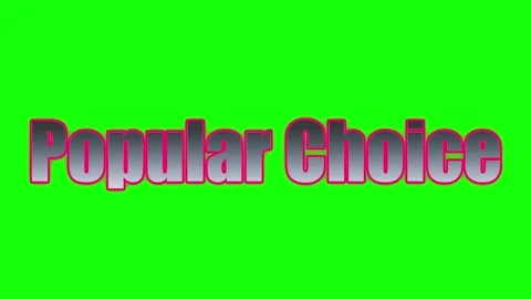 Animated popular choice text on green background Stock Footage 337611248