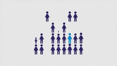 Animated population demographic Stock Footage 288289124