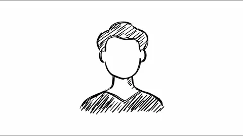 Animated portrait transformation loop with seamless transitions Video stock 319155032