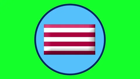 Animated post icon in united states of america national flag texture on gre.. Stock Footage 310399218