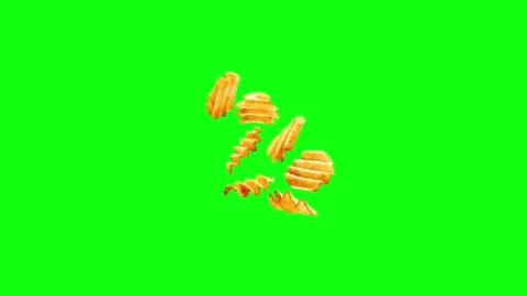 Animated Potato Chips Dancing Loop Stock Footage 337328096