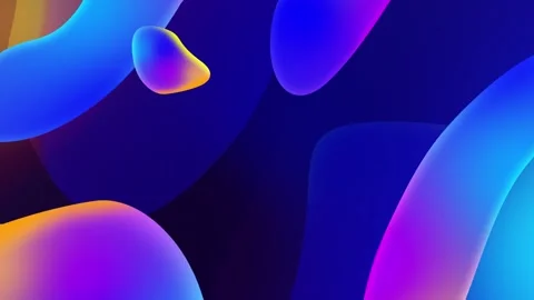 Animated presentation background, fluid liquid shapes in vibrant blue Stock Footage 282785092