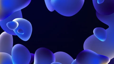 Animated presentation background, vibrant blue fluid shapes merging Stock Footage 282786704