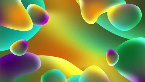 Animated presentation background, vibrant colorful fluid shapes flowing  Stock Footage 282787022