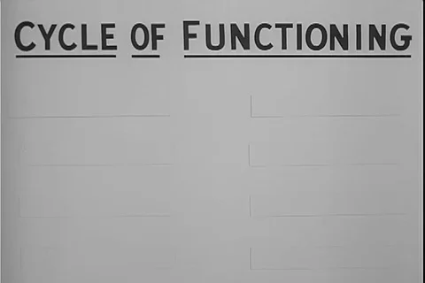 Animated presentation of the cycle of functioning of M14 rifle - 1960 動画素材 108042507