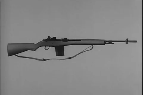 Animated presentation of feeding function of the M14 rifle - 1960 Stock Footage 108042504