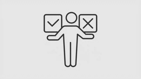 Animated problem solving skills line icons 库存影片 333732361