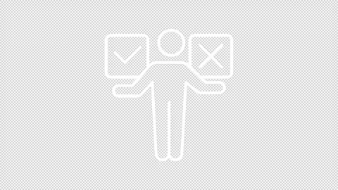 Animated problem solving skills white line icon 库存影片 333749916