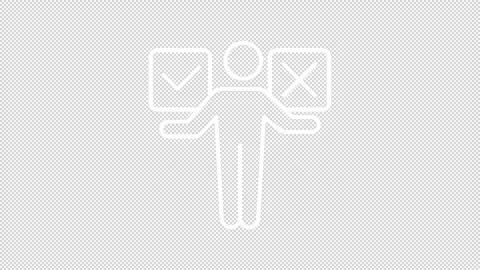 Animated problem solving skills white line icons 库存影片 333750105
