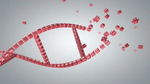 Animated process of constructing DNA Video stock 43405364