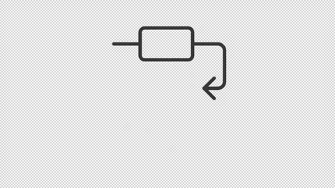 Animated process flow line icon Stock Footage 333731975